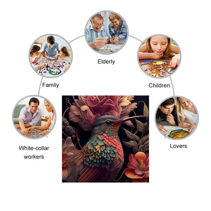 Hummingbird - Wooden Jigsaw Puzzle