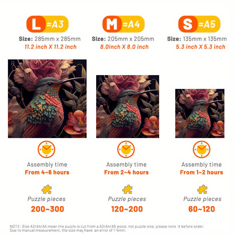 Hummingbird - Wooden Jigsaw Puzzle