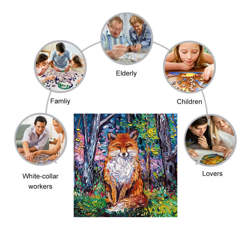 The Red Fox - Wooden Jigsaw Puzzle