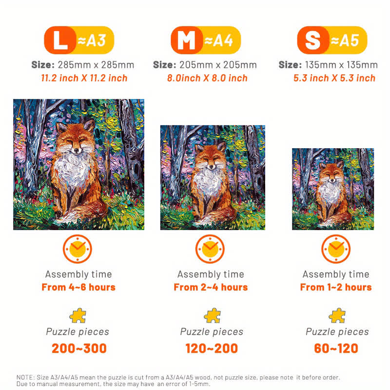 The Red Fox - Wooden Jigsaw Puzzle