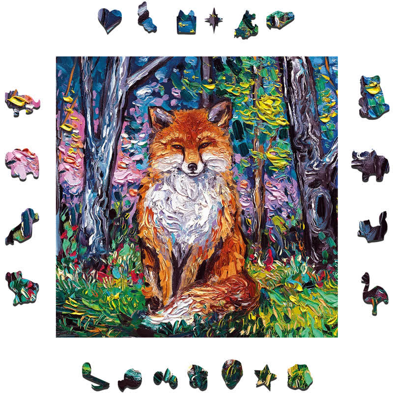 The Red Fox - Wooden Jigsaw Puzzle