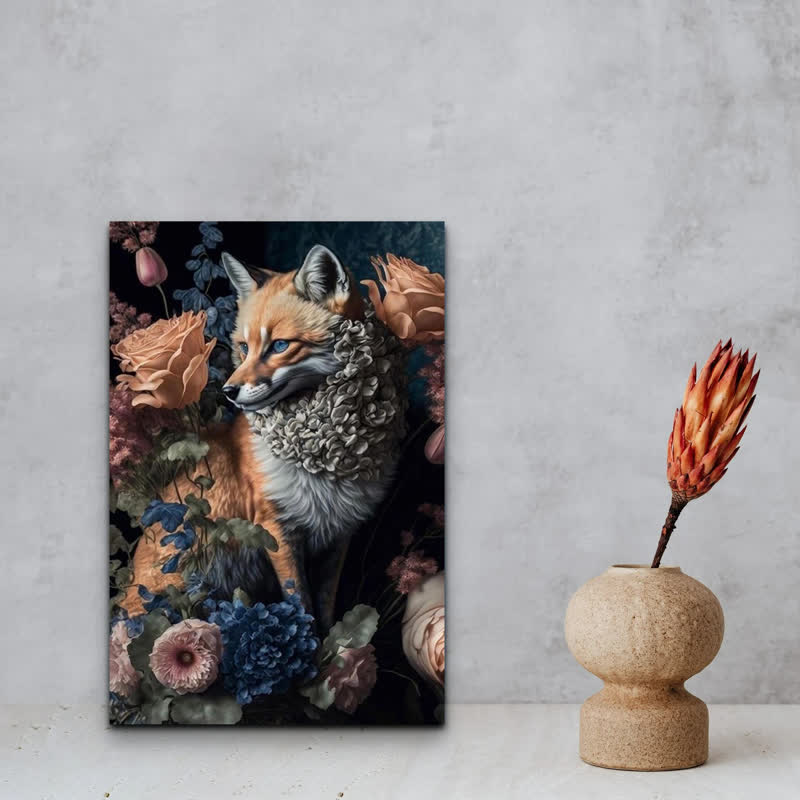Red Fox WIth Flower - Wooden Jigsaw Puzzle