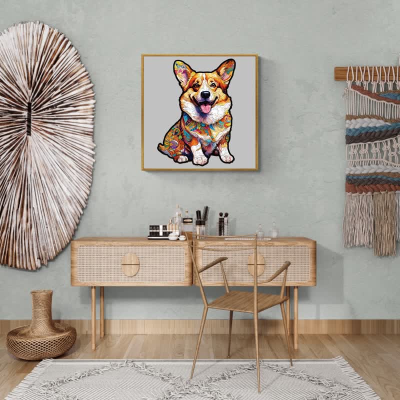 Smart Corgi Dog - Wooden Jigsaw Puzzle