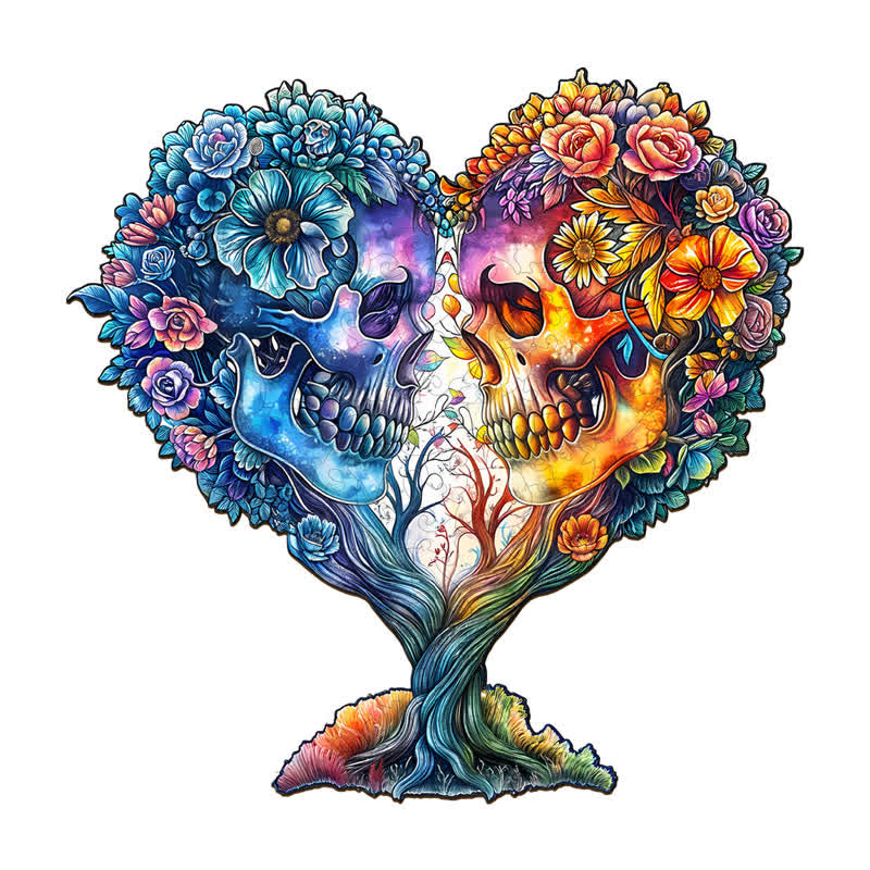 Skull and Love - Wooden Jigsaw Puzzle