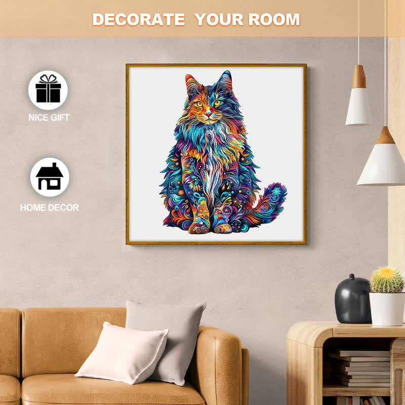 Maine Cat - Wooden Jigsaw Puzzle