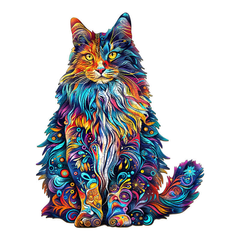 Maine Cat - Wooden Jigsaw Puzzle