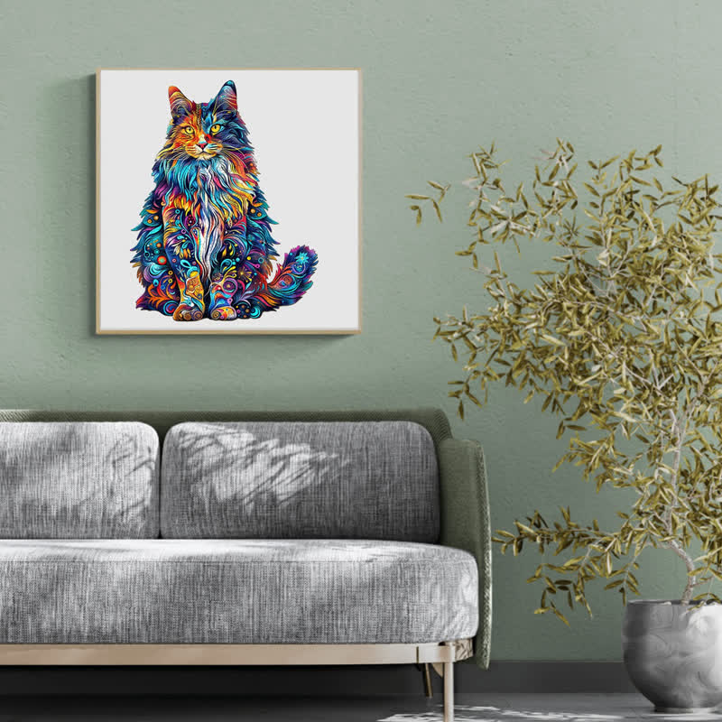 Maine Cat - Wooden Jigsaw Puzzle