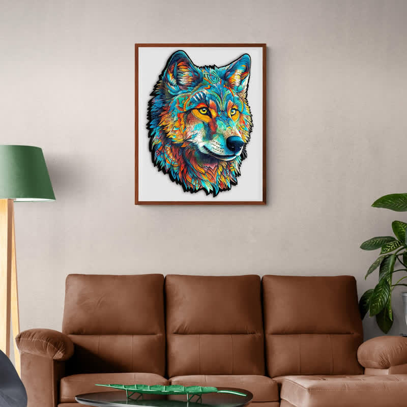 Fearless Wolf  - Wooden Jigsaw Puzzle