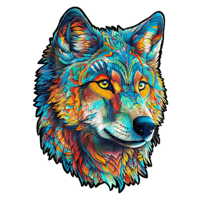 Fearless Wolf  - Wooden Jigsaw Puzzle