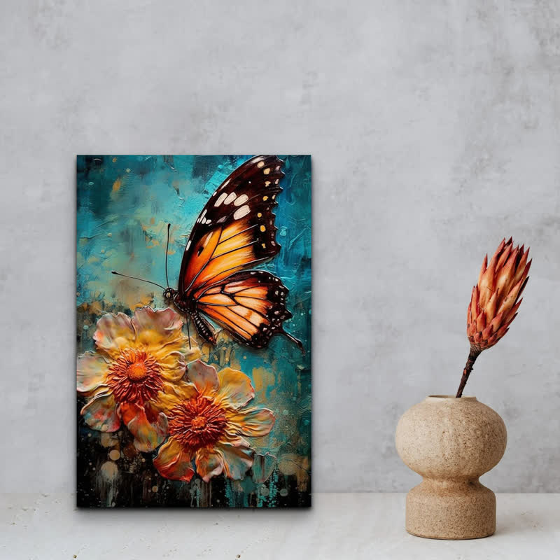 Floral Butterfly Painting - Wooden Jigsaw Puzzle