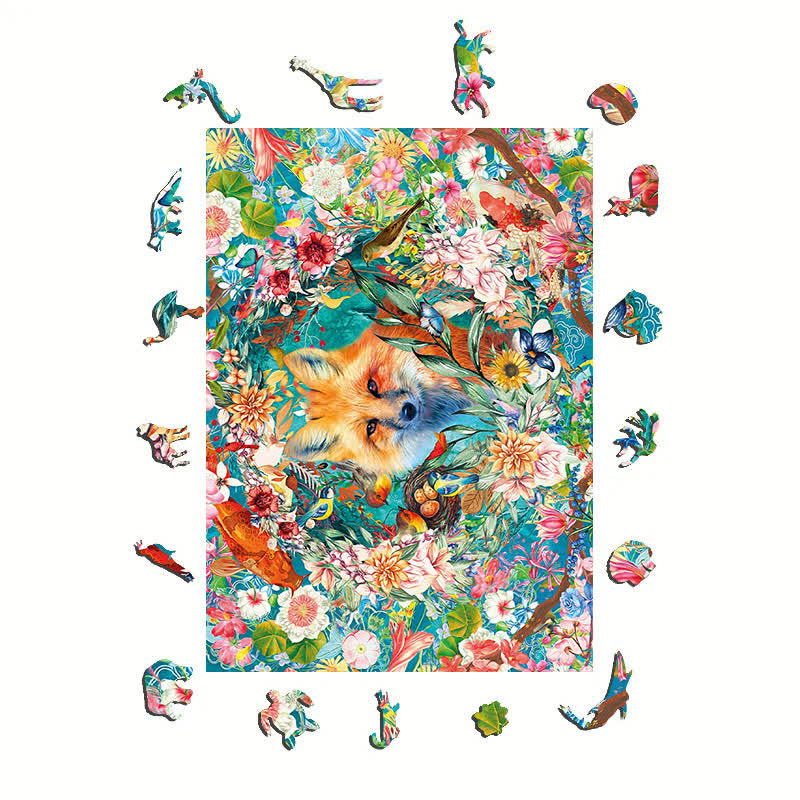 Fox in Color - Wooden Jigsaw Puzzle