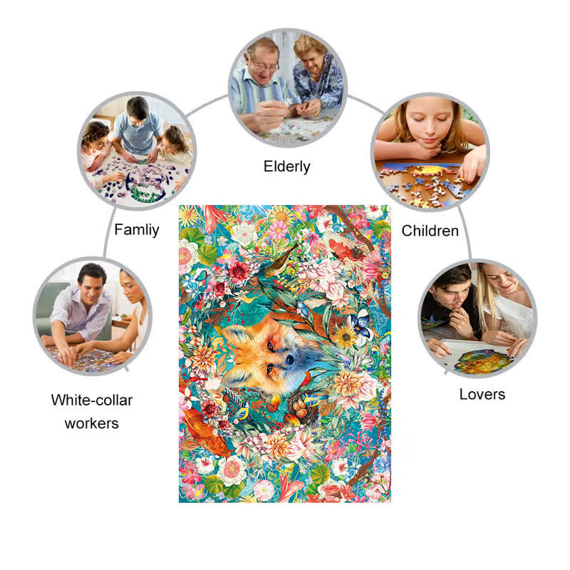 Fox in Color - Wooden Jigsaw Puzzle