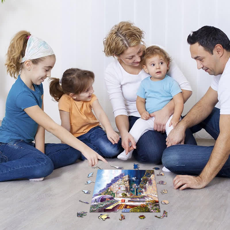 Mediterranean Painting - Wooden Jigsaw Puzzle