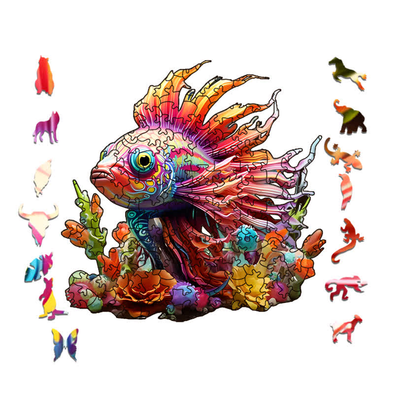 Colorful Fishe - Wooden Jigsaw Puzzle