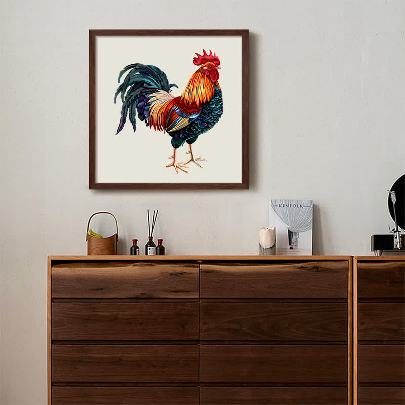 Rooster Hen - Wooden Jigsaw Puzzle