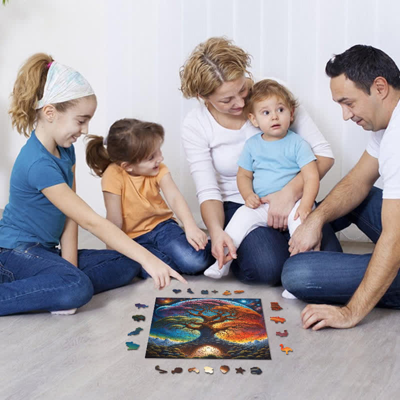 Rubbyoo Cosmic Tree Of Life - Wooden Jigsaw Puzzle