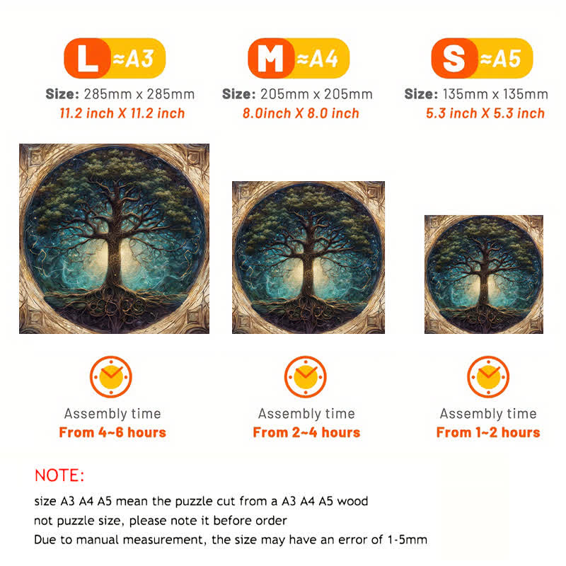 Rubbyoo Ornate Celestial Tree of Life  - Wooden Jigsaw Puzzle