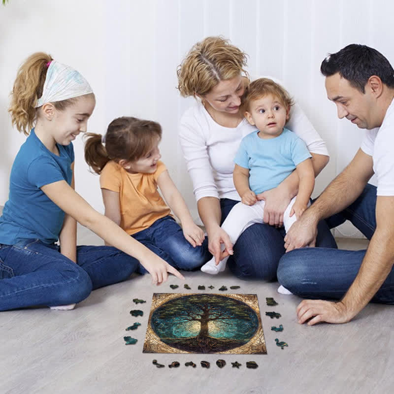 Rubbyoo Ornate Celestial Tree of Life  - Wooden Jigsaw Puzzle