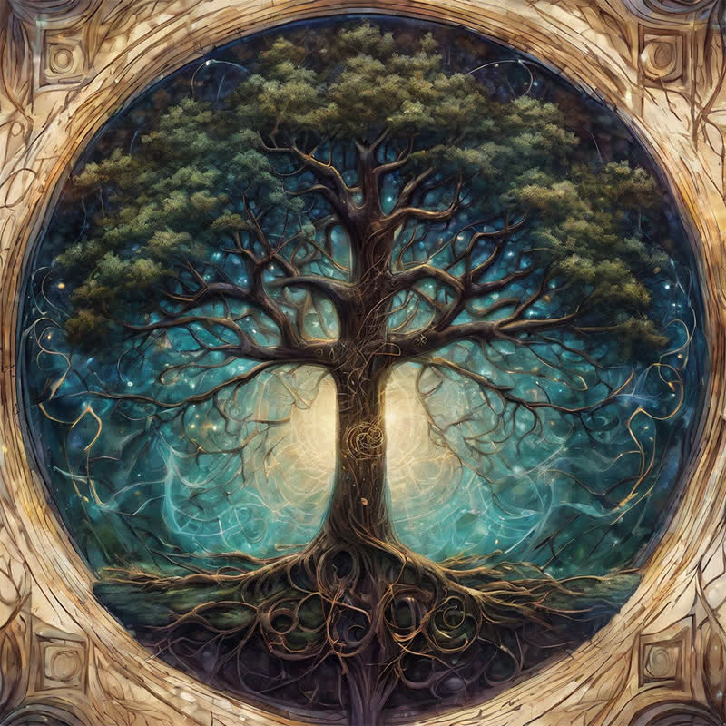 Rubbyoo Ornate Celestial Tree of Life  - Wooden Jigsaw Puzzle