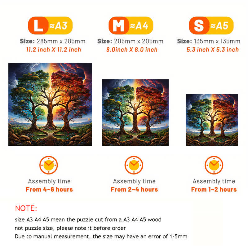 Rubbyoo Ornate Celestial Tree of Life  -2 Wooden Jigsaw Puzzle