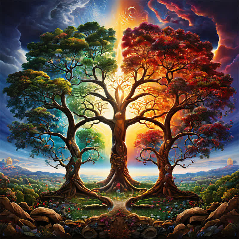 Rubbyoo Ornate Celestial Tree of Life  -2 Wooden Jigsaw Puzzle