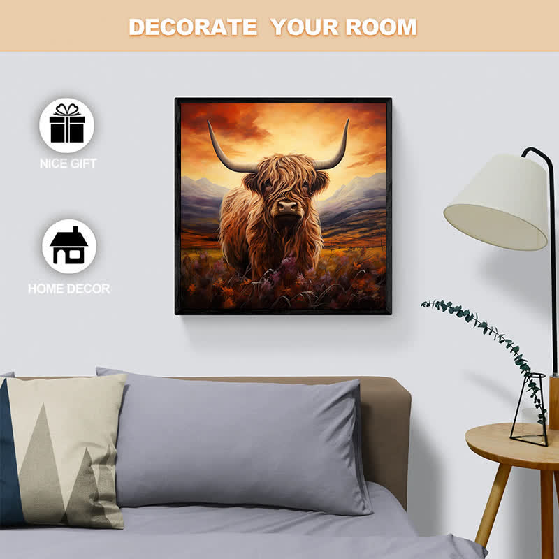 Rubbyoo Highland Cow - Wooden Jigsaw Puzzle