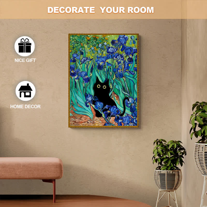 Rubbyoo Irises Cat - Wooden Jigsaw Puzzle