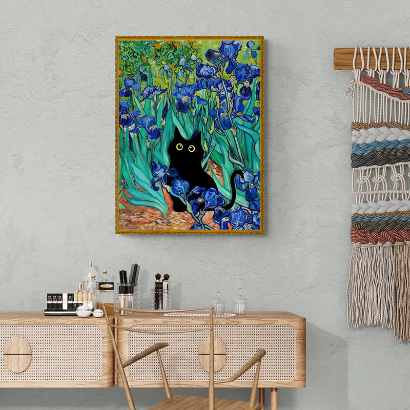 Rubbyoo Irises Cat - Wooden Jigsaw Puzzle