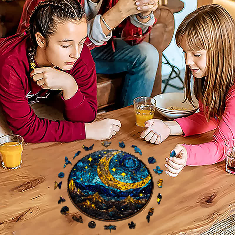 Rubbyoo Starry Night - Wooden Jigsaw Puzzle