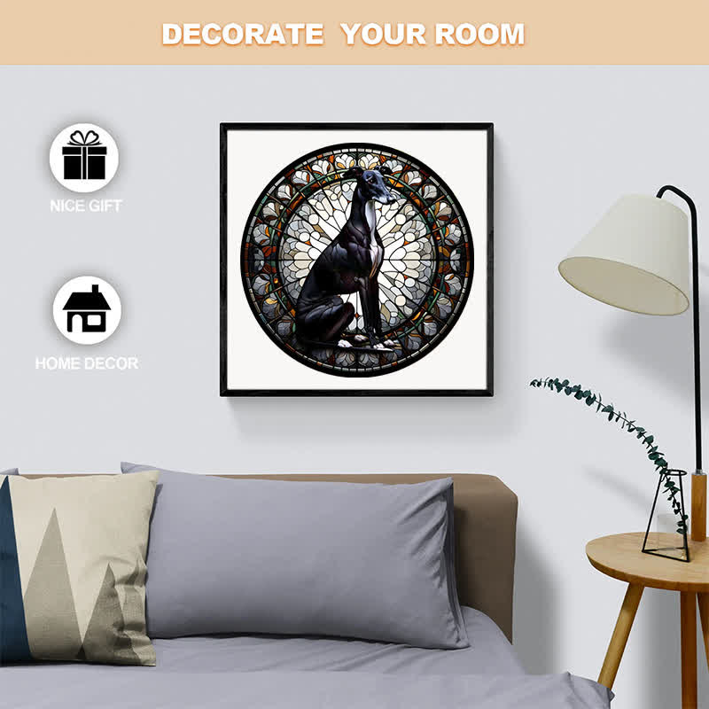 Rubbyoo Black Greyhound Dog - Wooden Jigsaw Puzzle