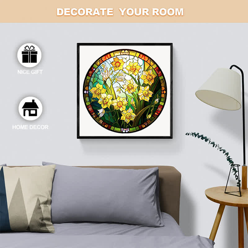 Rubbyoo Daffodil Flower - Wooden Jigsaw Puzzle