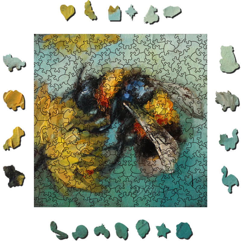 Rubbyoo Bumblebee - Wooden Jigsaw Puzzle