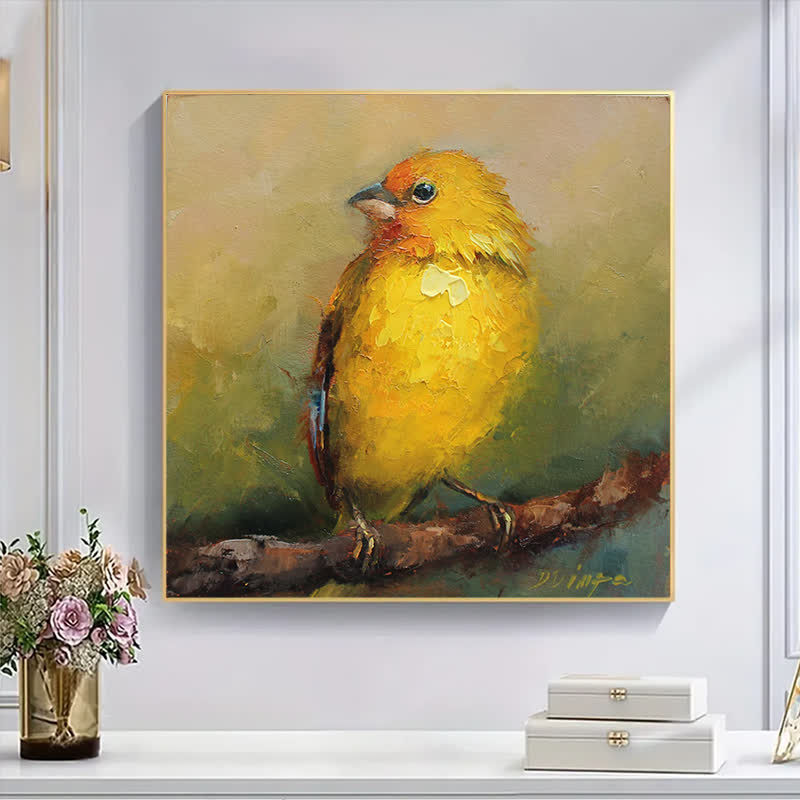 Rubbyoo Yellow Saffron Finch Bird - Wooden Jigsaw Puzzle