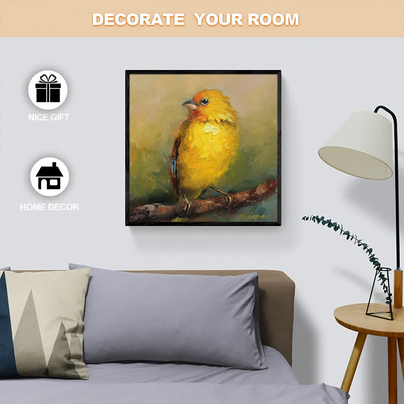 Rubbyoo Yellow Saffron Finch Bird - Wooden Jigsaw Puzzle