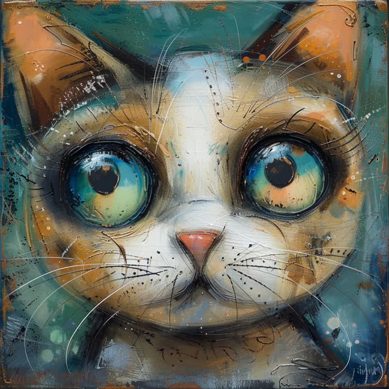 Rubbyoo Dull Cat - Wooden Jigsaw Puzzle