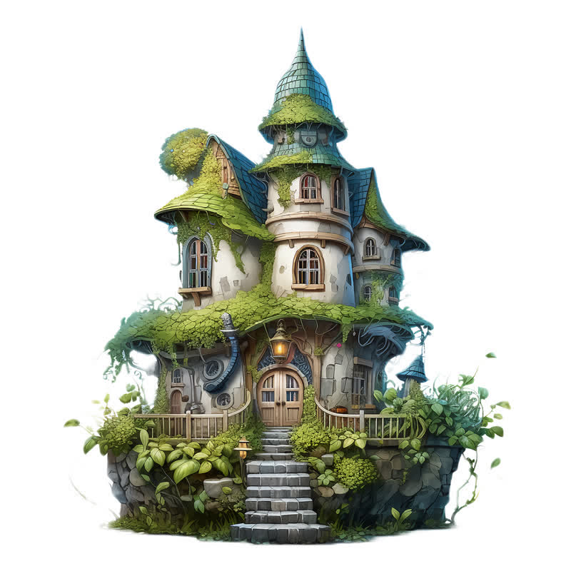 Rubbyoo Mossy Cottage - Wooden Jigsaw Puzzle