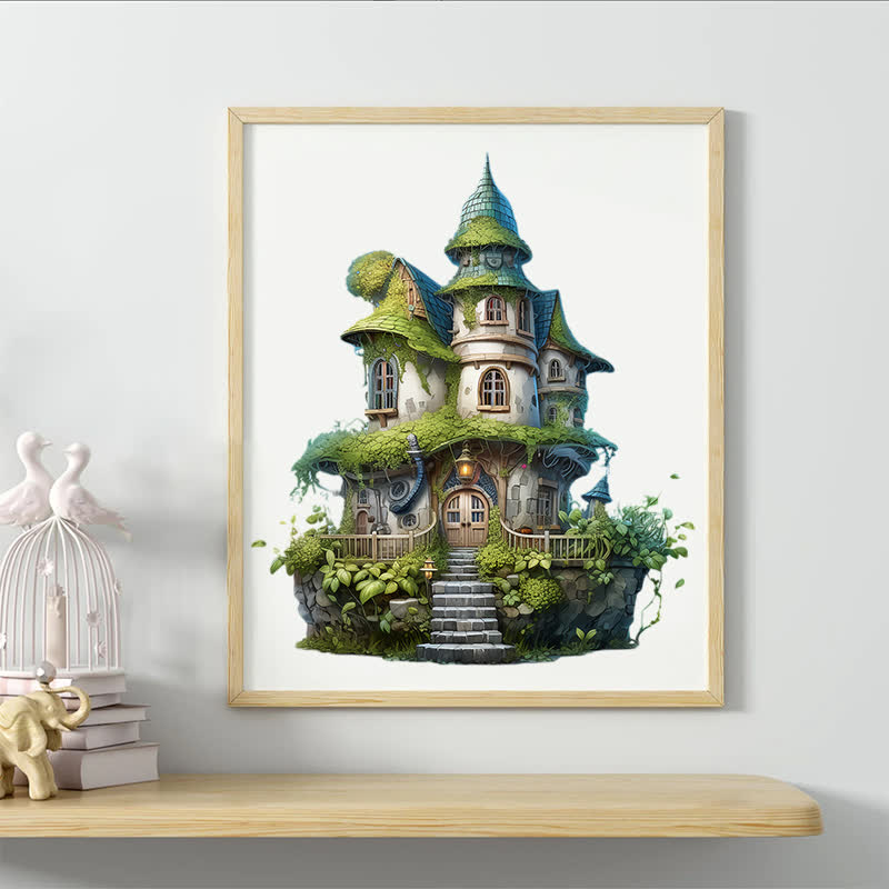 Rubbyoo Mossy Cottage - Wooden Jigsaw Puzzle