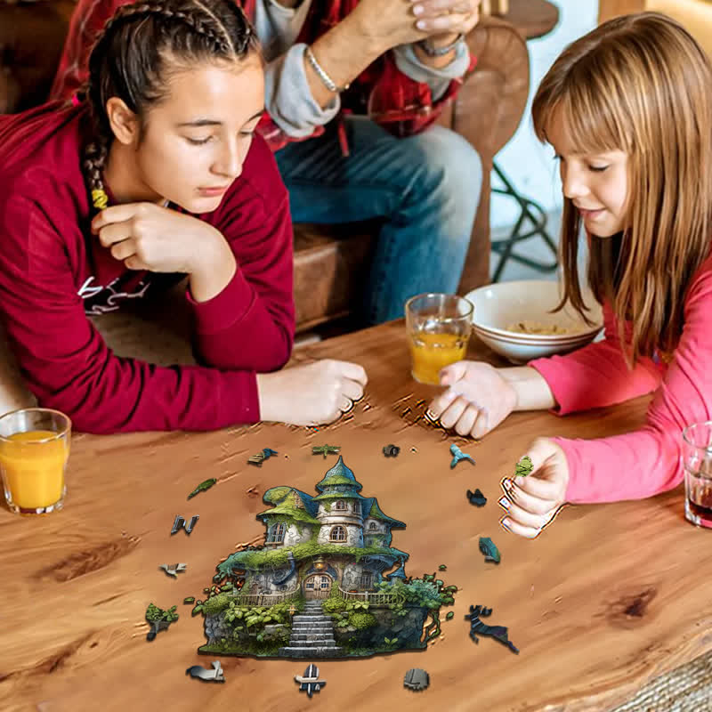Rubbyoo Mossy Cottage - Wooden Jigsaw Puzzle