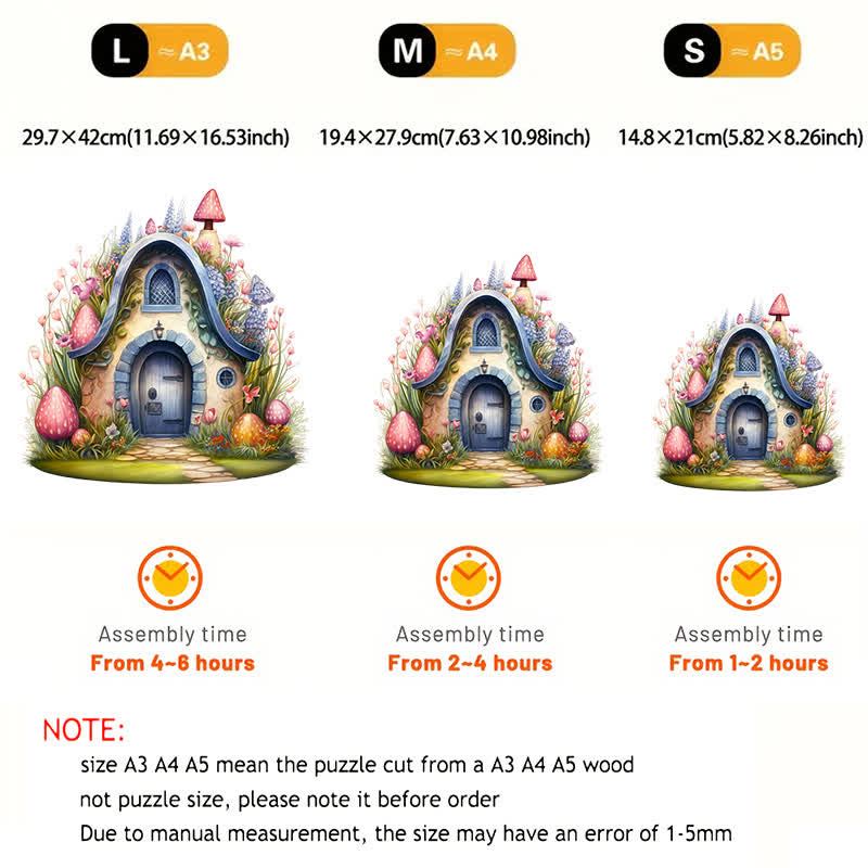 Rubbyoo Tiny Fairy House - Wooden Jigsaw Puzzle