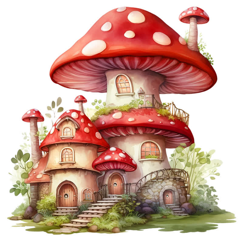 Rubbyoo Fairy Mushroom - Wooden Jigsaw Puzzle
