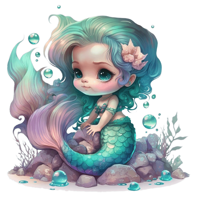 Rubbyoo Cute Mermaid Princess - Wooden Jigsaw Puzzle
