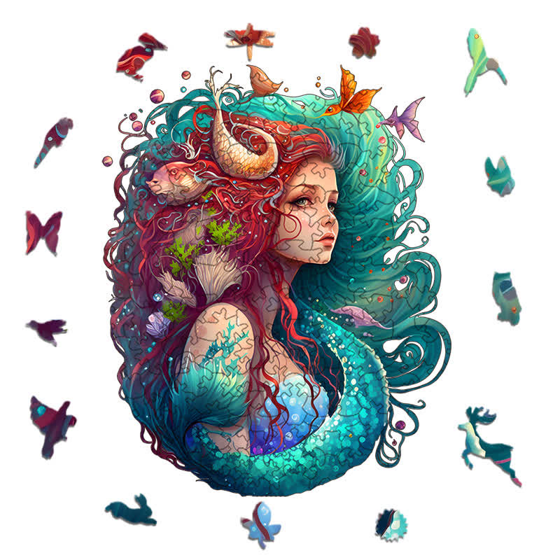 Rubbyoo Elegant Mermaid Princess - Wooden Jigsaw Puzzle