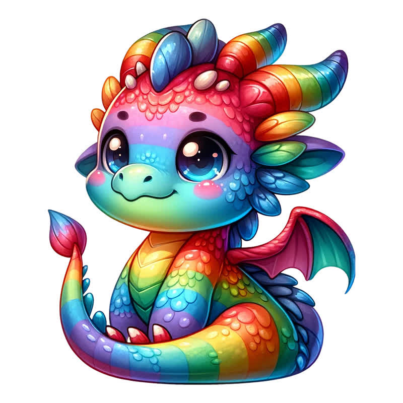 Rubbyoo Colorful Baby Dragon - Wooden Jigsaw Puzzle