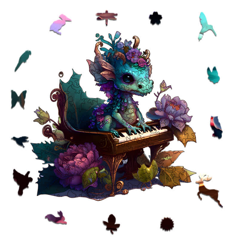 Rubbyoo Elegant Baby Dragon - Wooden Jigsaw Puzzle