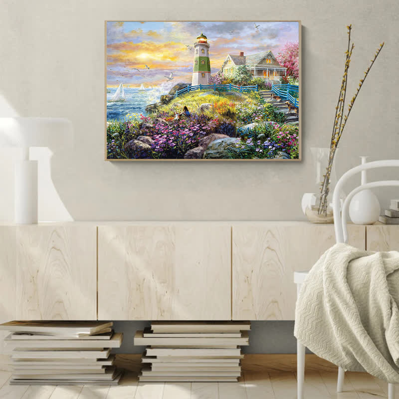 Rubbyoo Watching The Sunset - Wooden Jigsaw Puzzle