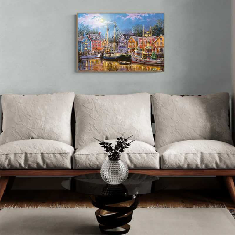 Rubbyoo Ships Aglow - Wooden Jigsaw Puzzle