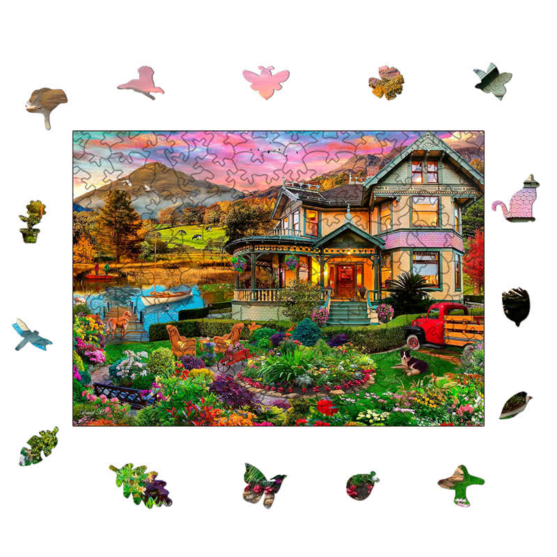 Rubbyoo Weekend Retreat - Wooden Jigsaw Puzzle