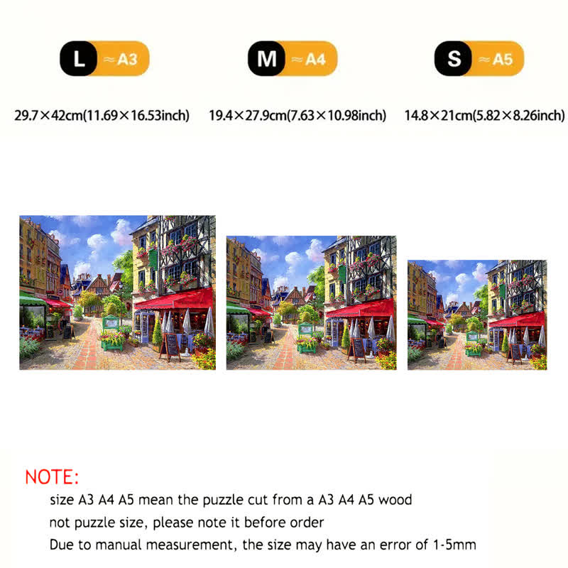 Rubbyoo Cafe in Paris - Wooden Jigsaw Puzzle