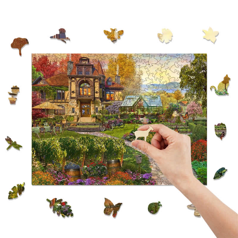 Rubbyoo Vineyard Retreat - Wooden Jigsaw Puzzle
