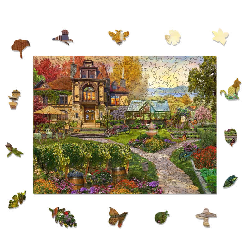 Rubbyoo Vineyard Retreat - Wooden Jigsaw Puzzle